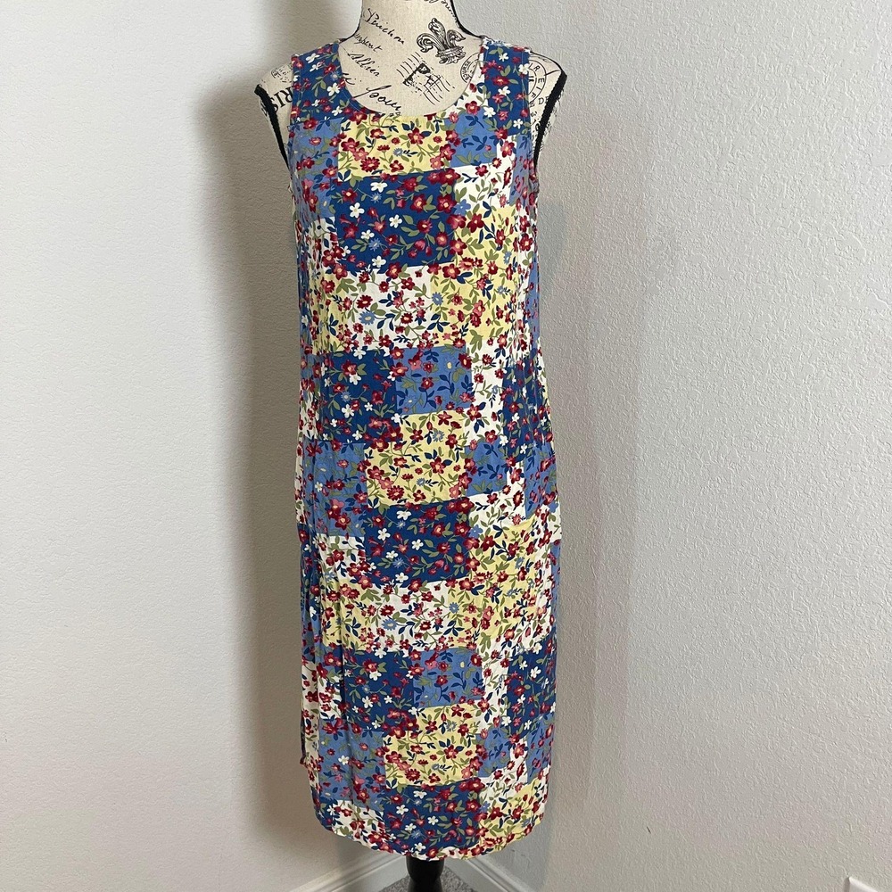Ease Sport Floral Dress Sleeveless Patchwork Cottagecore Casual‎ Size 8